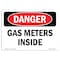 Signmission Safety Sign, OSHA Danger, 7" Height, 10" Width, Gas Meters Inside, Landscape OS-DS-D-710-L-2164 - alternate 1